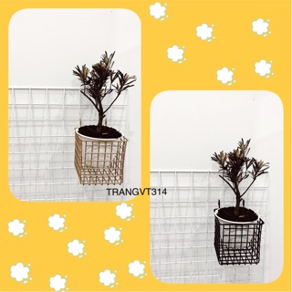 Rổ vuông mini đựng đồ, giỏ treo xe đẩy đựng đồ