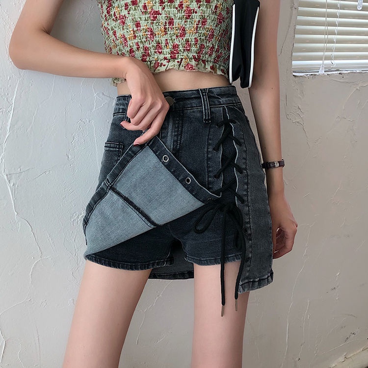 High Waist Jean Skirts Stretchy Design Off Sides Summer Fashion New Arrivals For Girlfriends 2021