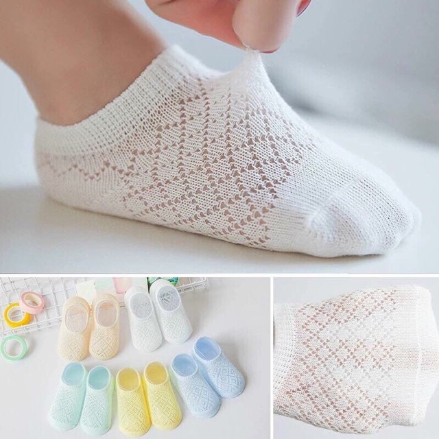 Tất Trẻ Em -  Set 5 Đôi Tất Lưới Cho Bé Từ 0-5 tuổi