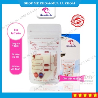 Túi Trữ Sữa Kichilachi 100ml- Cảm Biến Nhiệt Độ