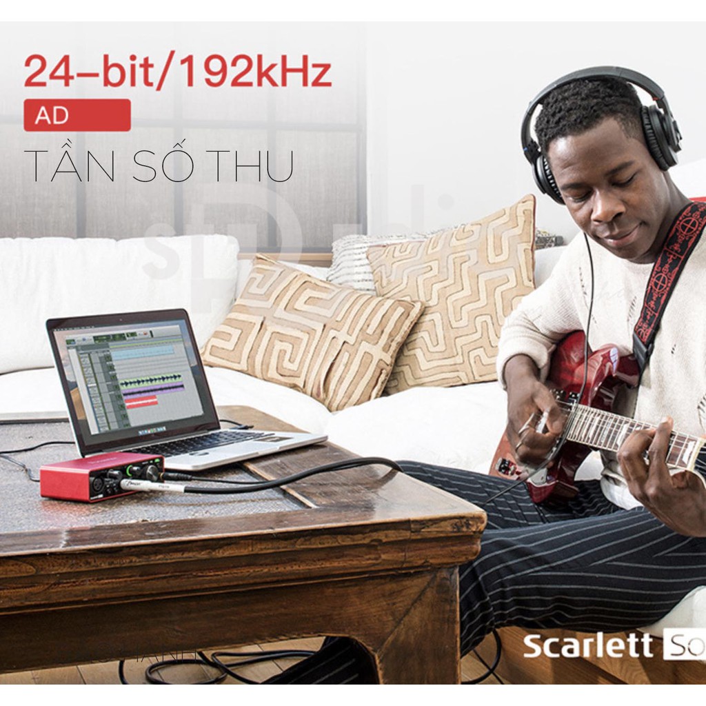 Thiết bị thu âm LIVESTREAM Sound Card Focusrite Scarlett Solo Gen 3 - Hàng Chính Hãng