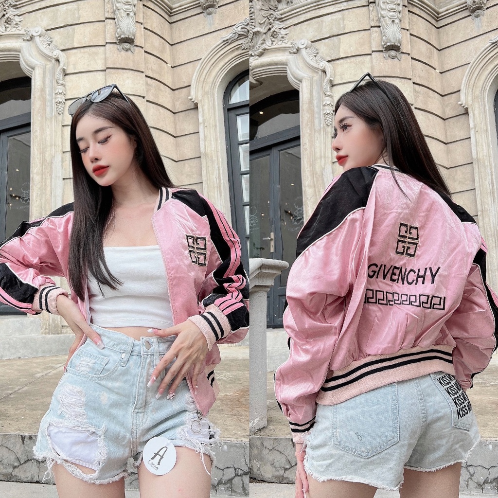 Áo Khoát Thời Trang Nữ Form Chuẩn Thêu Chất Lượng Hàng QC Xịn Xò Mẫu Bomber Chống Nắng Chống Tia UV Cực Tím Tốt