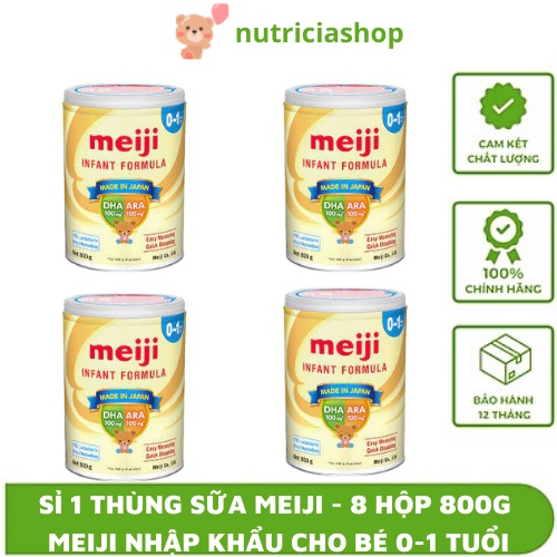 Sỉ 1 thùng ( 8 hộp) Meiji nhập khẩu số 0 hộp 800g