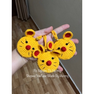 Túi đựng tỏi cho bé bàng len nhiều mẫu xinh xắn size 7cm