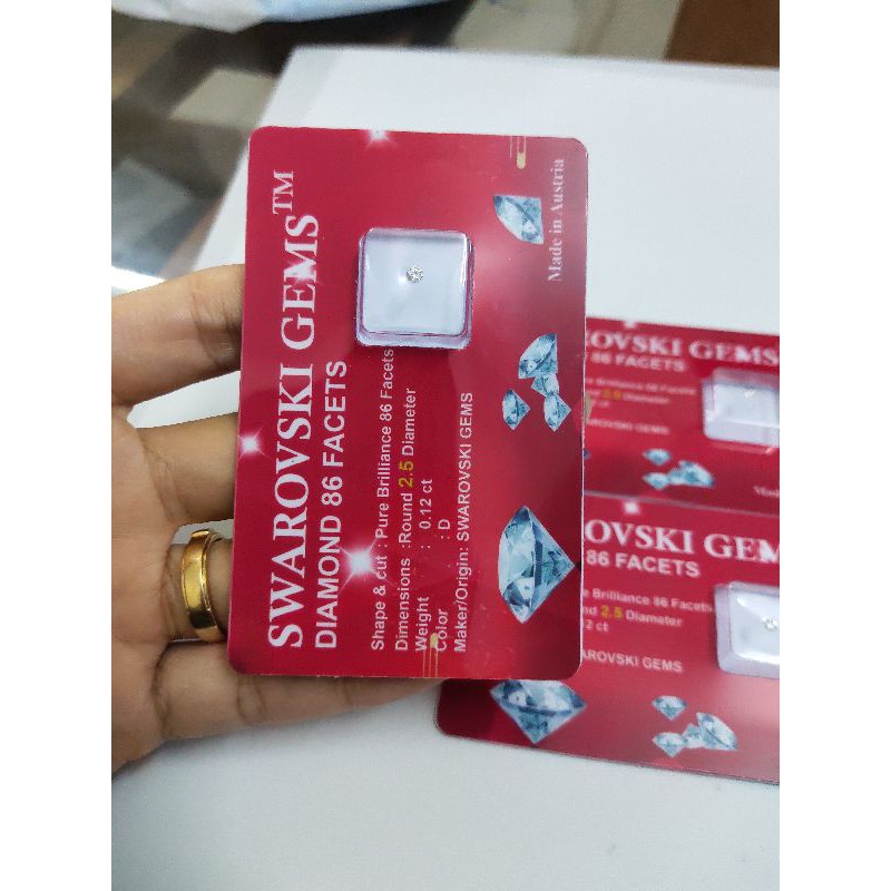 Đá đính răng vỉ đỏ - kim cương nhân tạo - Loại cao cấp siêu sáng