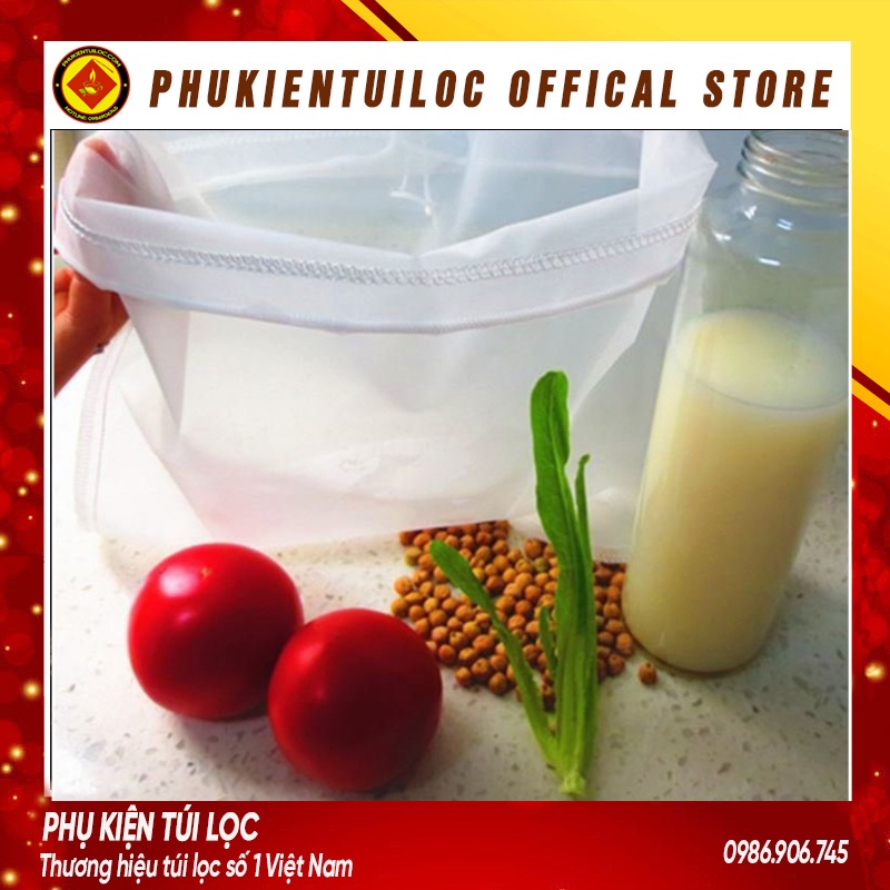 Túi lọc đa năng lọc sữa hạt, lọc thực phẩm siêu mịn nhiều kích thước - Phukientuiloc.com