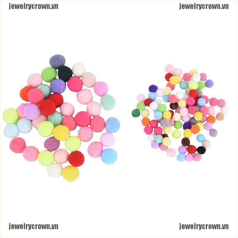 Bộ 100 Bông pom pom mini 10mm 20mm
