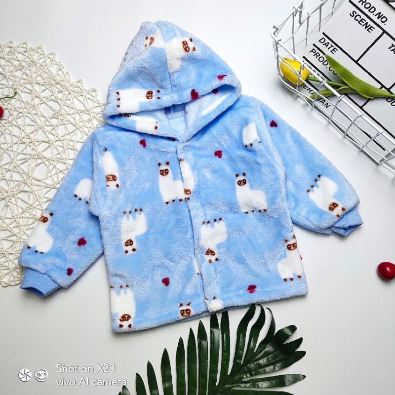 Bộ Quần Áo Lông Tuyết Có Mũ Mềm Ấm Cho Bé 3-10Kg / LOẠI CÓ MŨ