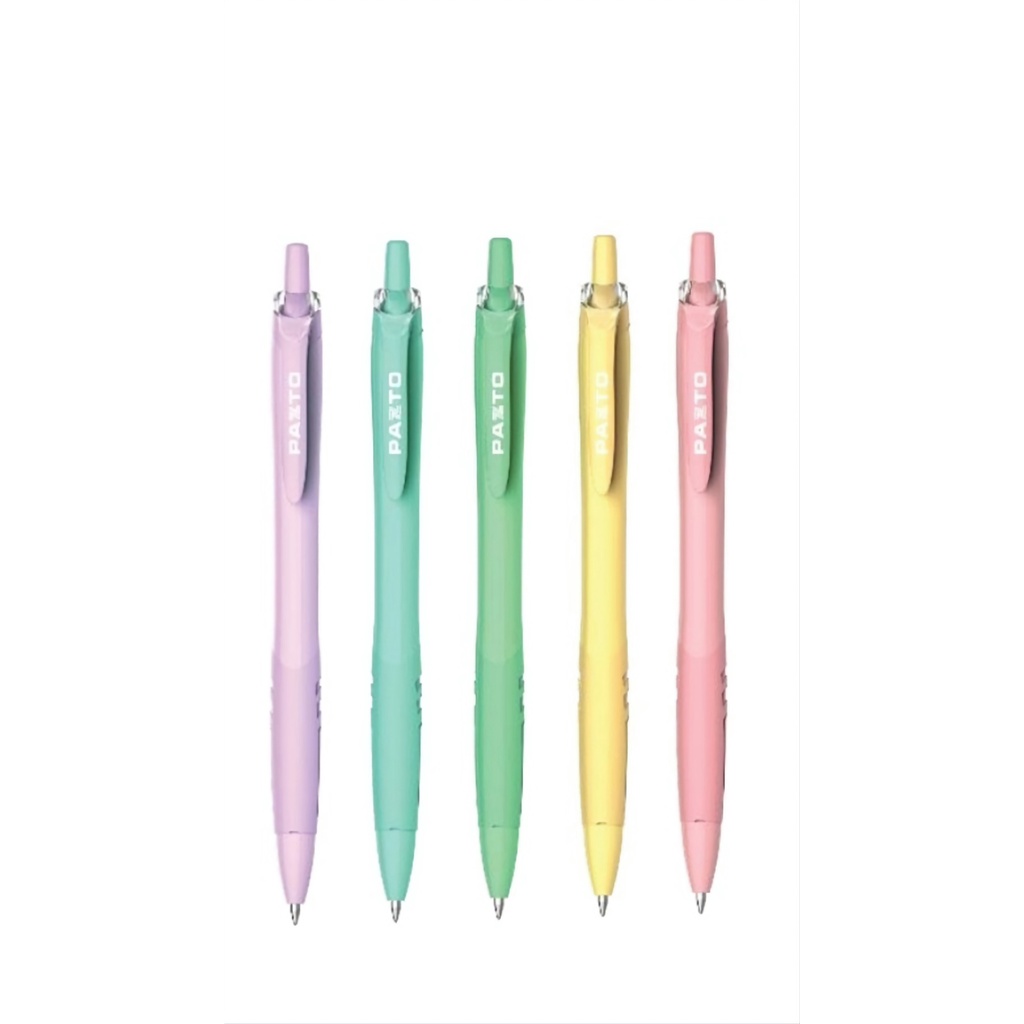 Bút gel B Thiên Long  Pazto FO-GELB039, nét 0.6mm, với thân màu Pastel tươi sáng - (Vỉ 5 cây - mực xanh)
