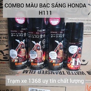 Samurai sơn samurai combo sơn màu bạc sáng honda h111 phủ 1k gồm 4 chai