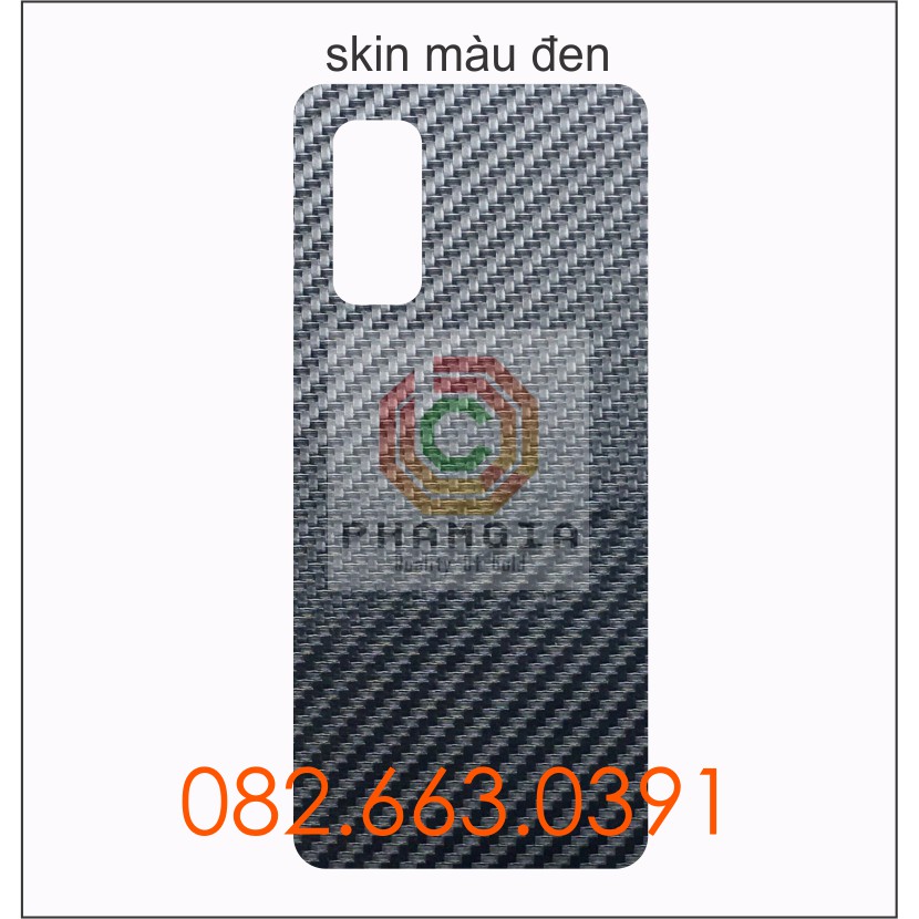 Miếng dán mặt lưng skin carbon Oppo Reno 5 4G / 5G