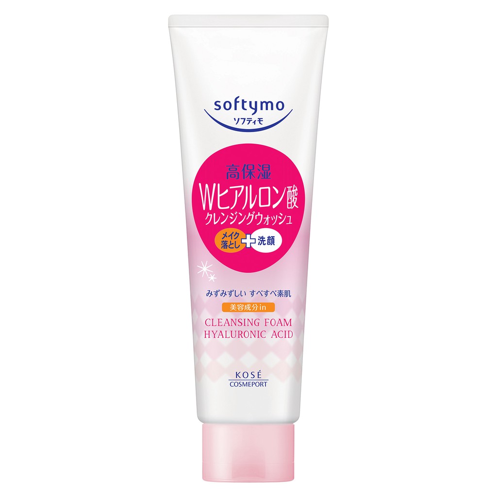 Sữa Rửa Mặt Dạng Kem 2 Trong 1 Kosé Cosmeport Softymo Cleansing Foam Hyaluronic Acid 60g | BigBuy360 - bigbuy360.vn