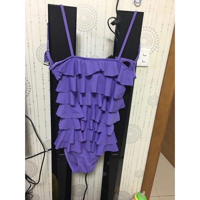 bikini hở lưng màu tím