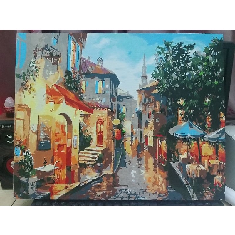 Tranh tô màu số hóa phong cảnh 2 Moonshop 40x50 cm