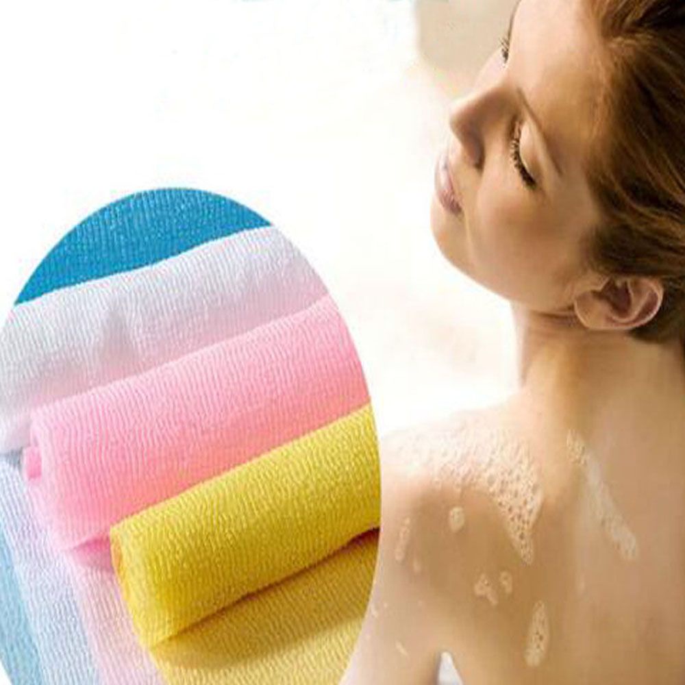 Khăn tắm chà lưng tẩy tế bào chết làm sạch cơ thể bằng nylon dạng lưới nhiều màu tùy chọn