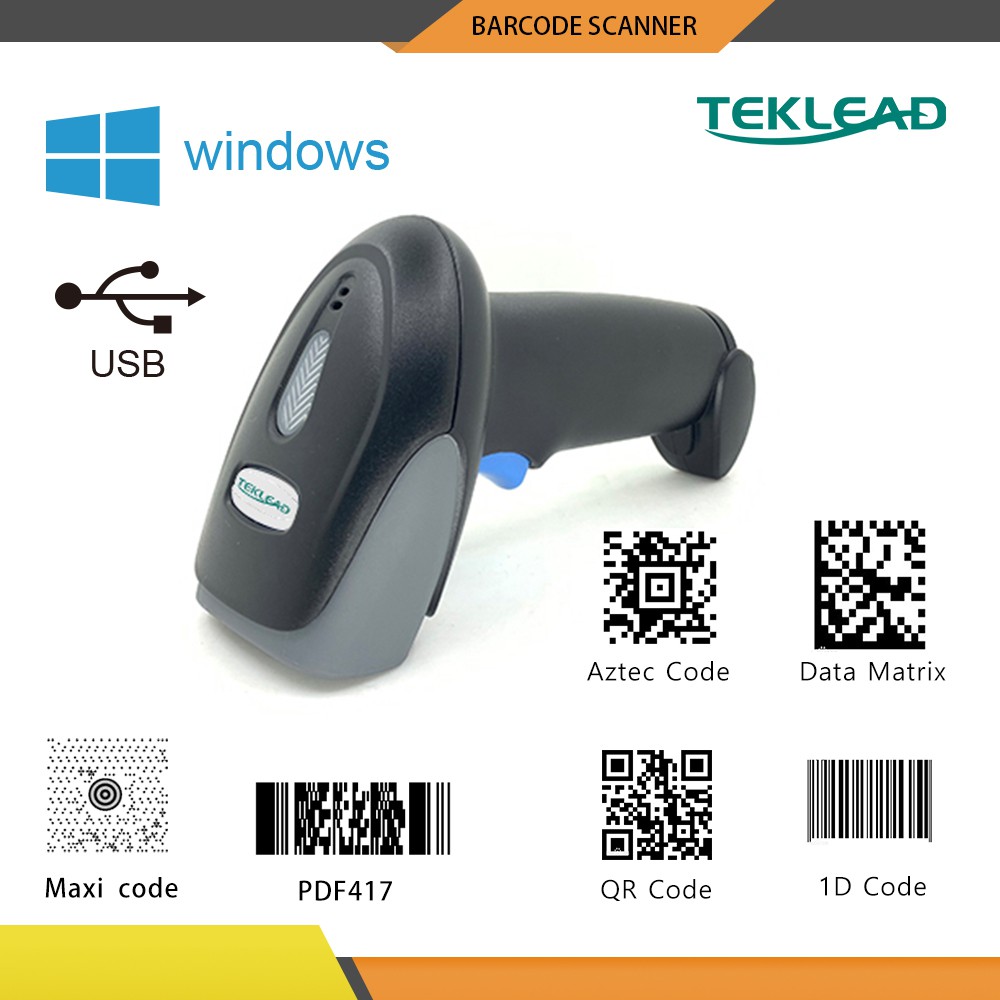 Máy Quét Mã Vạch Có Dây 2D QR 1D PDF417
