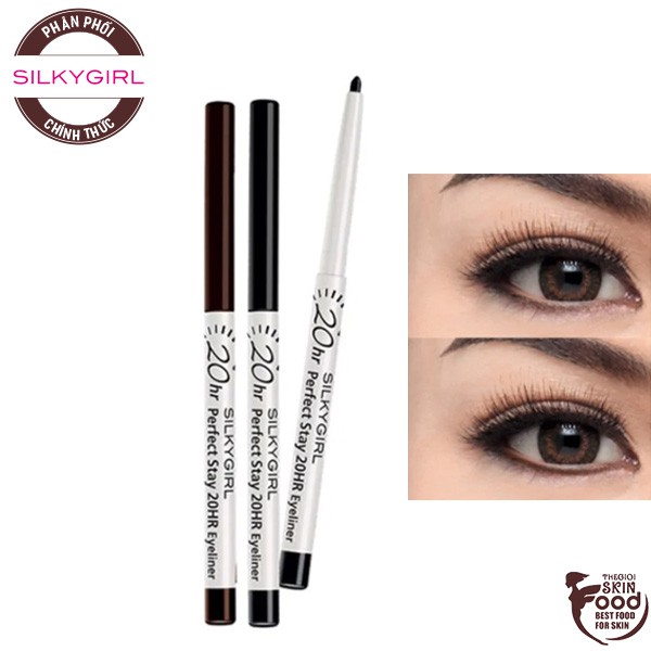 Chì Kẻ Mắt Nét Mảnh Cho Đôi Mắt Sắc Sảo Silkygirl Perfect Stay 20Hr Eyeliner 0.28g