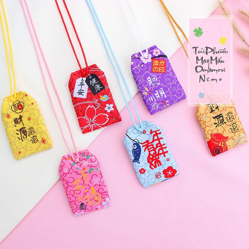 Túi Phước May Mắn Omamori Có 6 Màu Chọn Lựa, Kèm Nhiều Quà Tặng Nemo Handmade - OMG6M