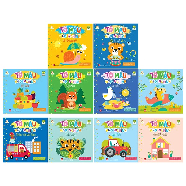 Sách Bộ Tủ Sách Sáng Tạo - Tô Màu Ngộ Nghĩnh (Bộ 10 Cuốn)