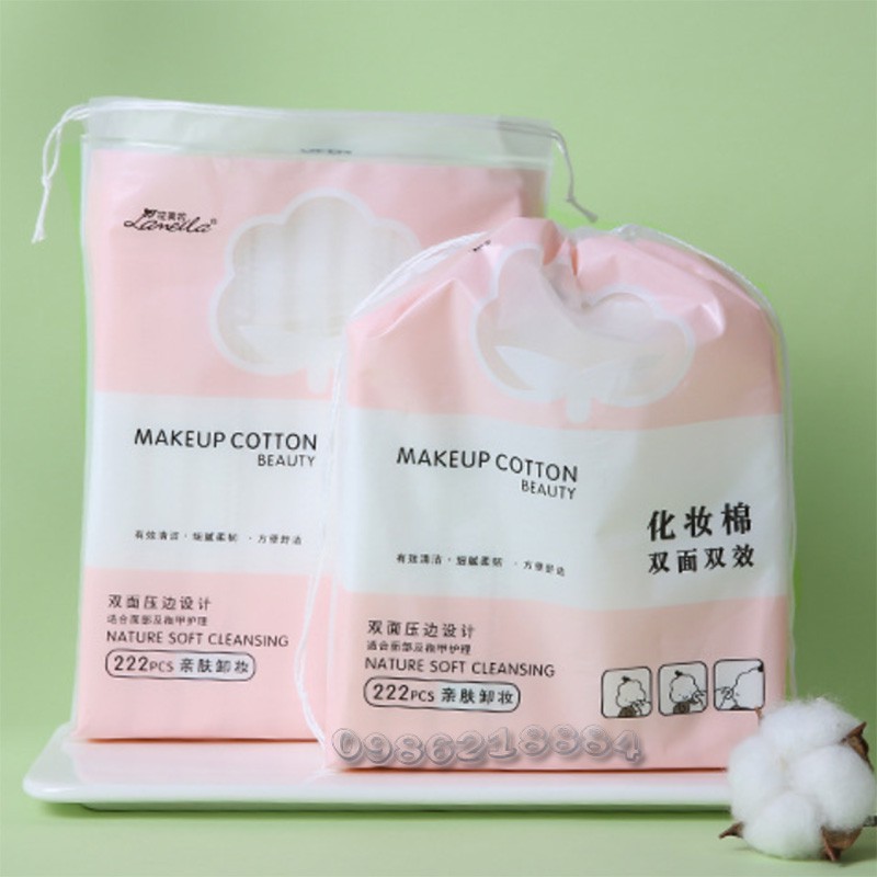 Bông tẩy trang Lameila 222 miếng chính hãng cotton mềm mịn