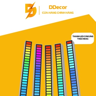 Đèn Led nhảy theo nhịp điệu âm nhạc - Thanh đèn LED cảm ứng theo mức độ âm nhạc RGB 32