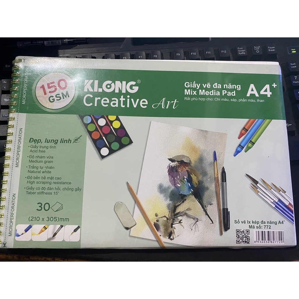 Sổ Vẽ Lò Xo Kép Đa Năng A4+ - Ms: 772