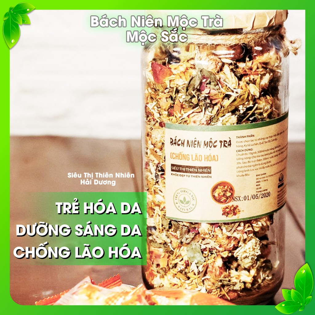 Trà Chống lão hóa - Bách Niên Mộc Trà - Siêu Thị Thiên Nhiên Hải Dương