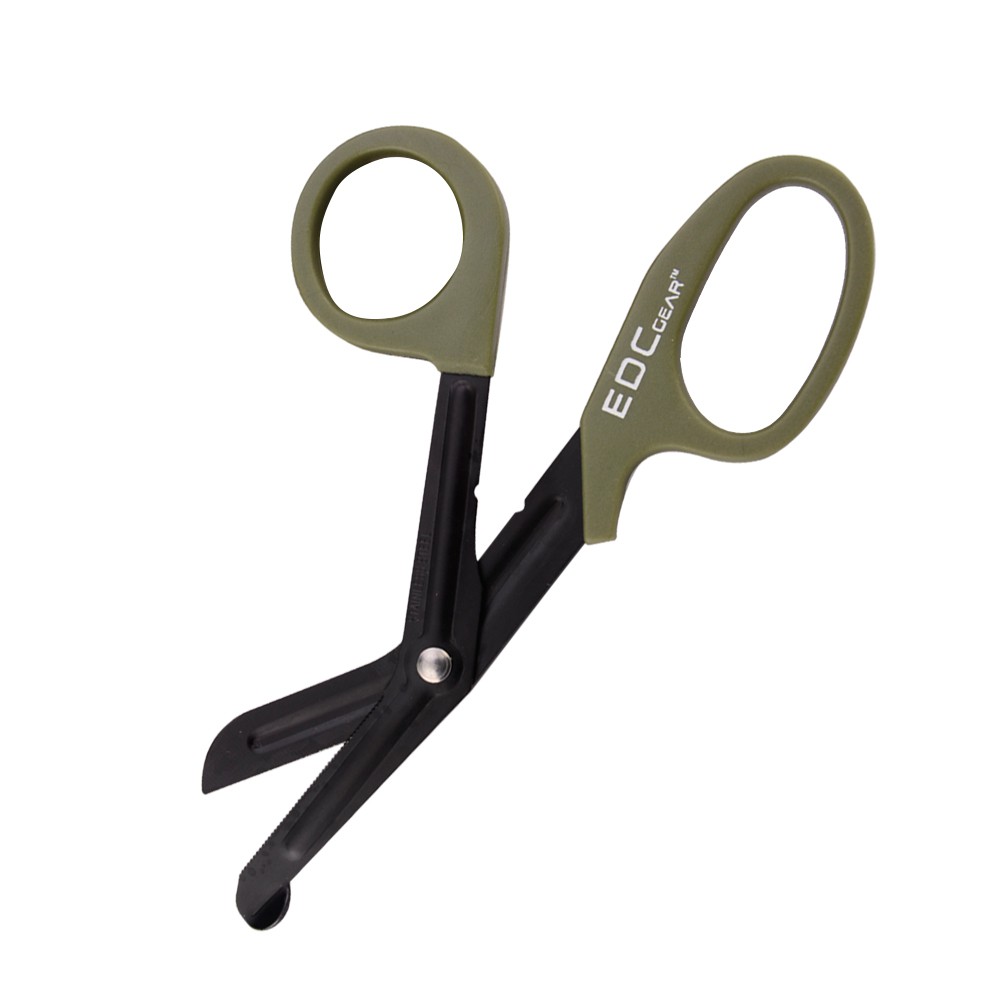 Kéo cắt băng cá nhân sơ cứu EDC bằng thép không gỉ có răng cưa đa năng tiện dụng cho EMT