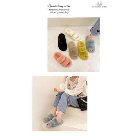 Dép bông đi trong nhà cỡ lớn phong cách Hàn Quốc xinh xắn