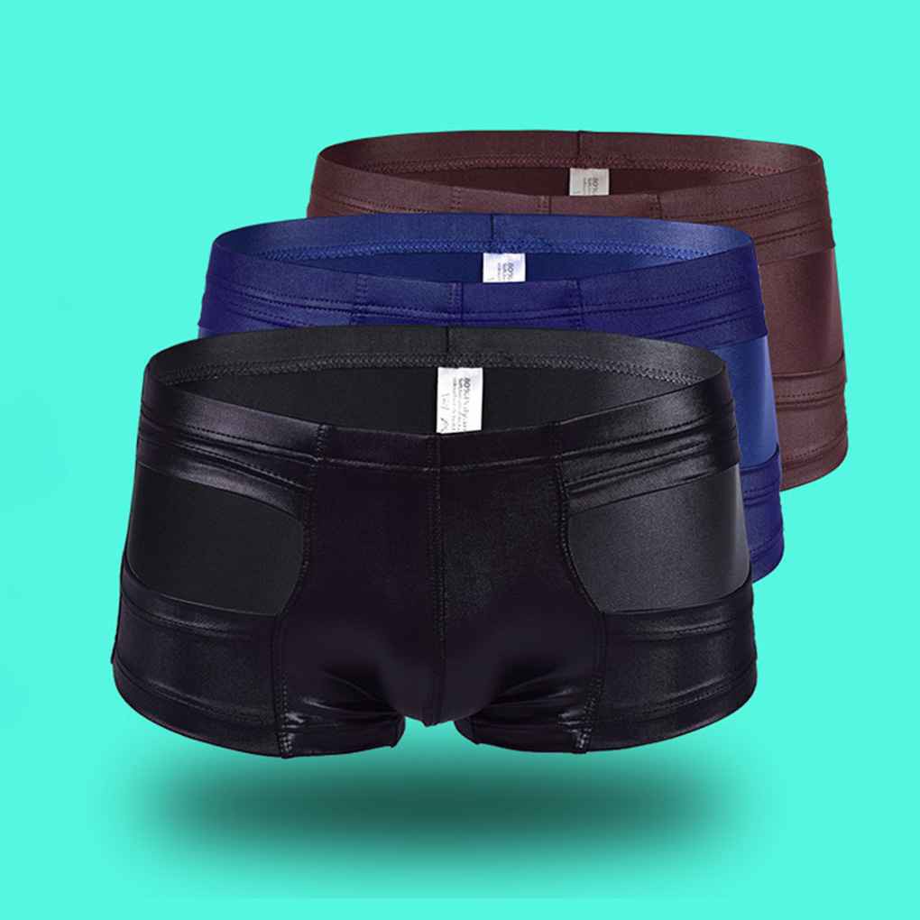 Quần lót boxer nam giả da có thể dùng để đi bơi - Hàng nhập khẩu