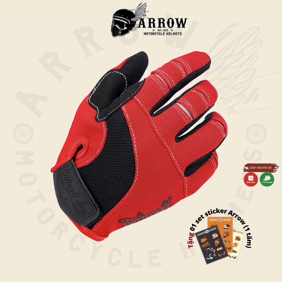 Găng tay đi xe máy Biltwell arrow shop Moto bao tay đi xe máy cao cấp