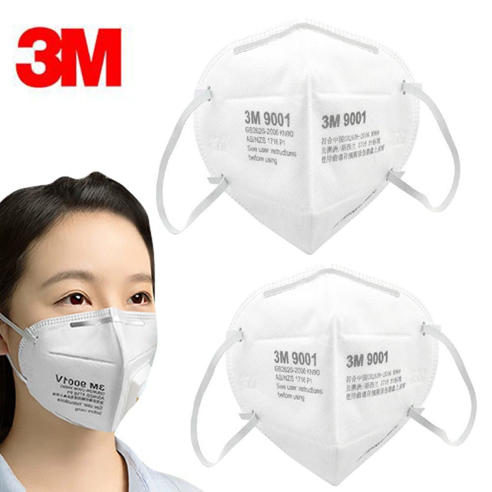 Khẩu Trang 3M 9001 Lọc 90% Bụi Mịn &amp; Khí Thải Chuẩn N90 - Hàng Chính Hãng 3M