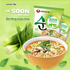 [ lốc 5 Gói] Mì CHAY Hàn Quốc Soon Veggie Nongshim (112g/gói)