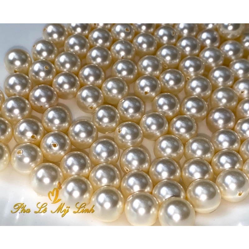 2 viên pha lê Swarovski Crystal Pearl 9mm