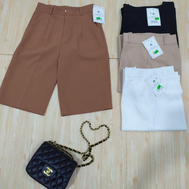 {giá sale} {Giá xuất xưởng} {GIÁ SỈ} Quần Ngố Ống Suông tuyết mưa_Cúc giữa hàng đẹp chất đẹp chất đẹp..