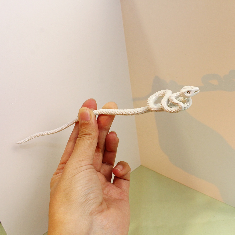 Trâm cài tóc hình rắn sang chảnh kim loại sơn tĩnh điện cá tính cho nữ