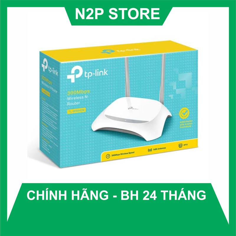 [Mã ELFLASH5 giảm 20K đơn 50K] Bộ phát sóng Router WiFi Tplink 840N chuẩn N tốc độ 300Mbps