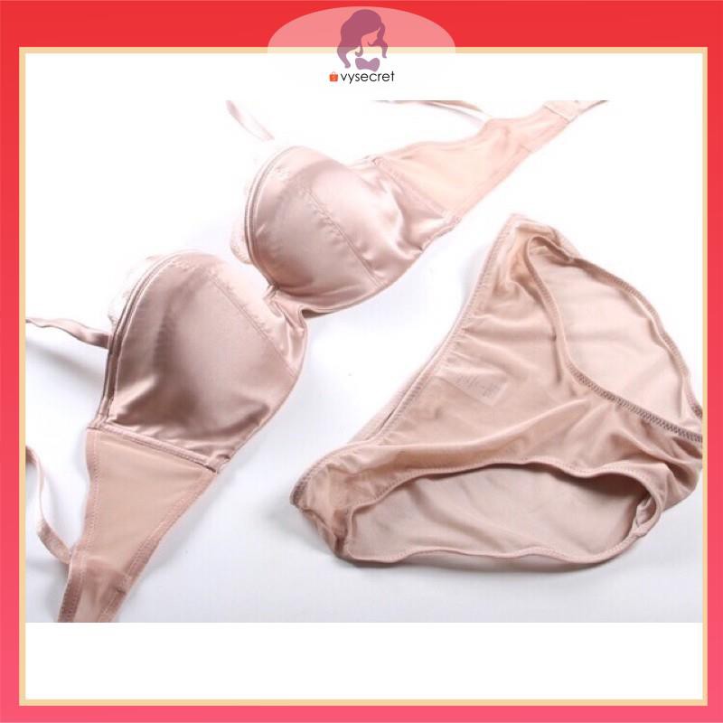 BỘ ĐỒ LÓT SATIN CAO CẤP 🍁 feeship 🍁 BỘ ÁO LÓT MUT MỎNG,CÓ GỌNG,ÔM NGỰC QUYẾN RŨ C1235 | BigBuy360 - bigbuy360.vn
