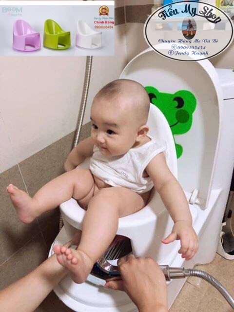 (Chính hãng - Tặng Quà cho bé) Bô vệ sinh trẻ em, bô cho bé Boom Potty cho bé 8 tháng đến 4 tuổi có chỗ rửa trực tiếp