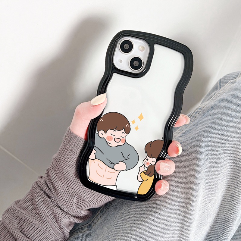Suntaiho Ốp lưng iphone Ốp điện thoại mềm viền gợn sóng thích hợp cho iPhone 11 Pro 13 12 Pro Max X XS Max XR 7 8 Plus