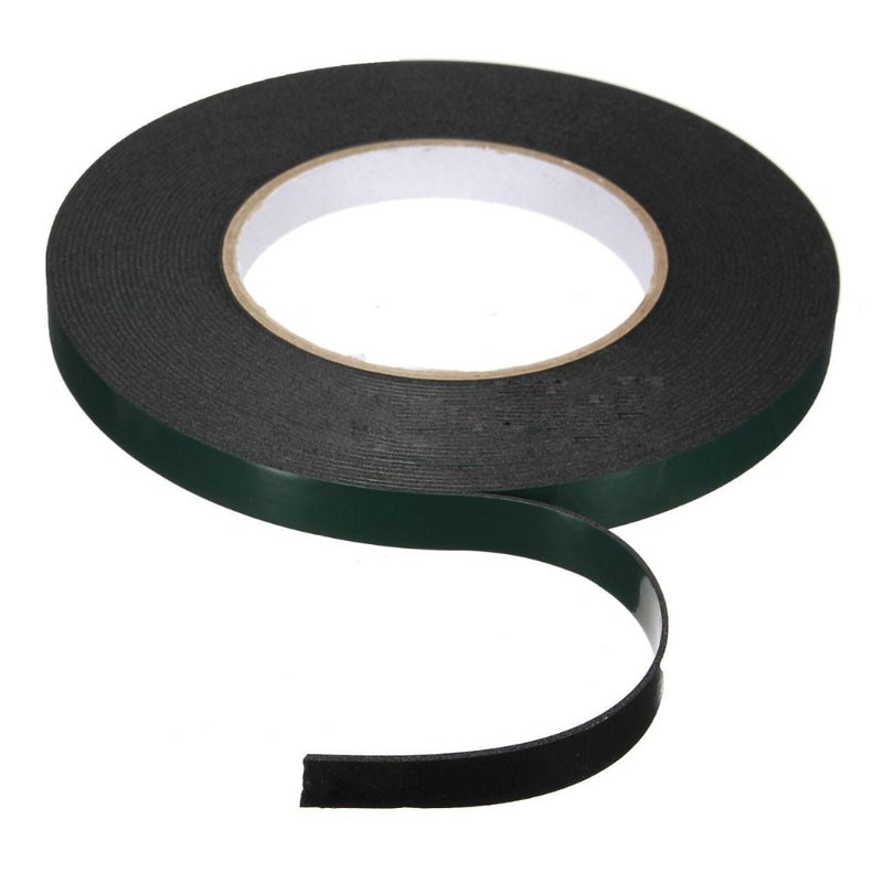Cuộn băng dính chắc chắn chống thấm nước 10m thiết kế hai mặt bằng xốp màu đen dùng cho ô tô / nhà ở