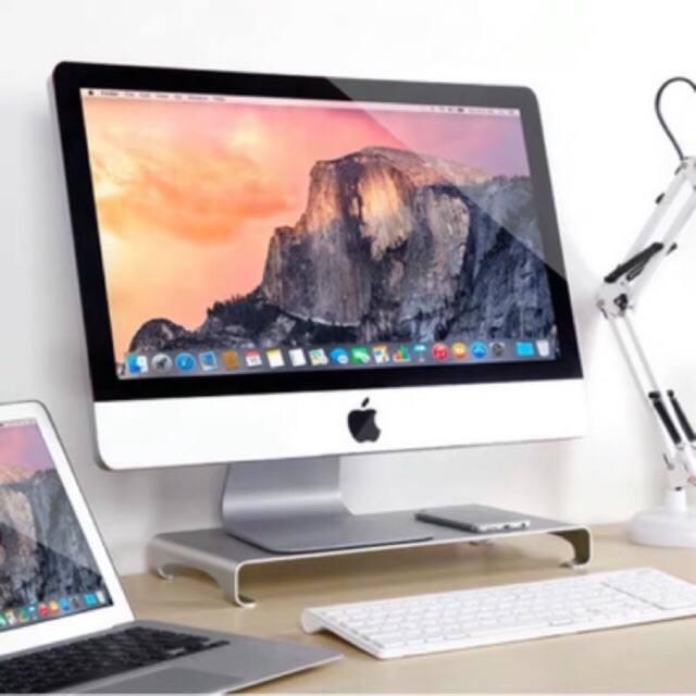 Kệ bàn để màn hình máy tính nhôm, giá đỡ Imac Macbook tivi size lớn 50x22x6cm SH002 AF21