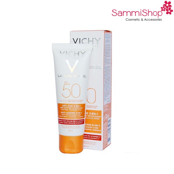 Kem chống nắng Vichy Captial Ideal Soleil Anti-Ageing SPF 50 UVB +UVA 50ML ( Nhập Khẩu )