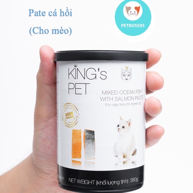 Pate King Pet cho Chó Mèo- 4 vị (Cá hồi, HH cá, đùi gà, nước dùng giò heo)