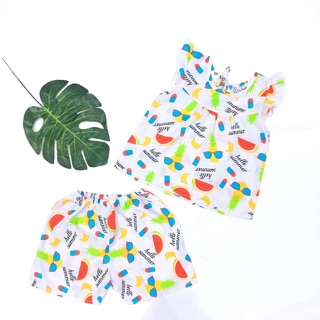 Bộ lanh/ bộ tole ngắn bé gái