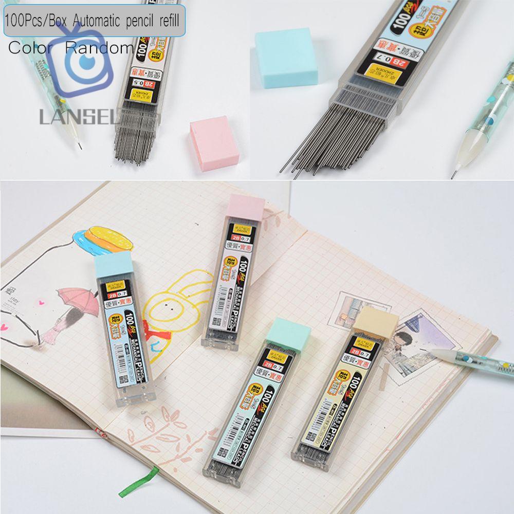 Hộp 100 Ruột Bút Chì Thay Thế Tự Động Tẩy Được Tiện Dụng