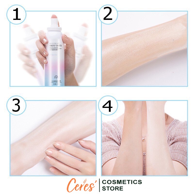 Xịt Chống Nắng Maycreate ☀️𝑭𝒓𝒆𝒆𝒔𝒉𝒊𝒑☀️ Trắng Da Nâng Tông Chống Nước 150ml | BigBuy360 - bigbuy360.vn