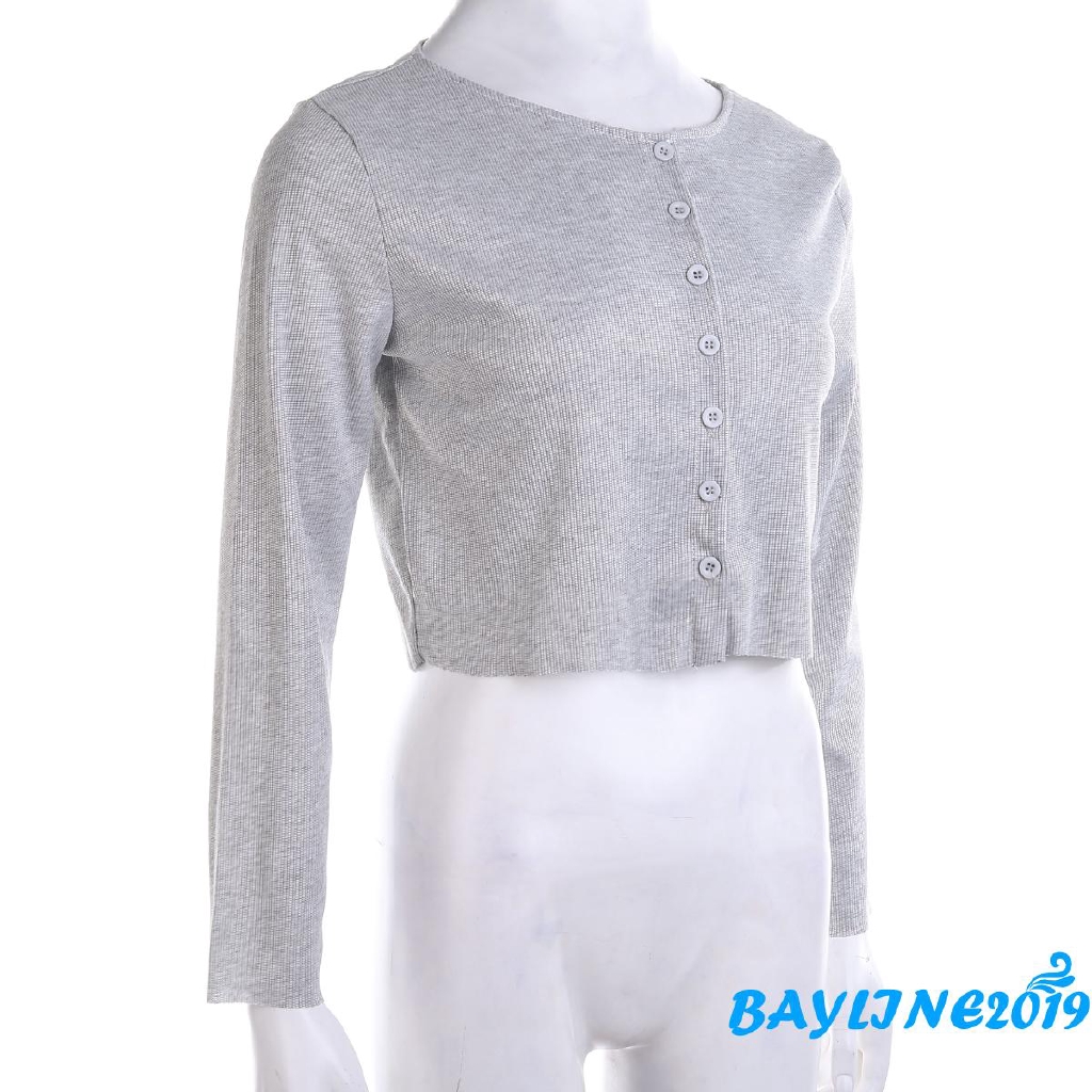  Áo Khoác Cardigan Dệt Kim Tay Dài Có Nút Thời Trang Dành Cho Nữ