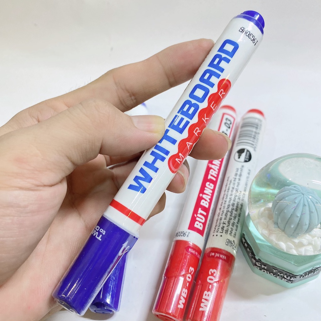 Bút lông viết bảng Thiên Long WB03, Bút bảng trắng không độc hại, cầm vừa tay.