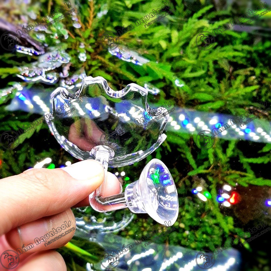 Chén Tép Acrylic Hình Hoa Sen ☘ Chén Cho Tép Ăn Acrylic Hít Thành Bể ☘ Phụ Kiện Cho Tép Cảnh Thuỷ sinh